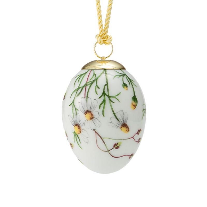 ロイヤルコペンハーゲン（Royal Copenhagen）スプリングコレクション 2026 イースターエッグ カモミールスモールフラワー H6cm 1083069 ※画像の紐のお色は一例※