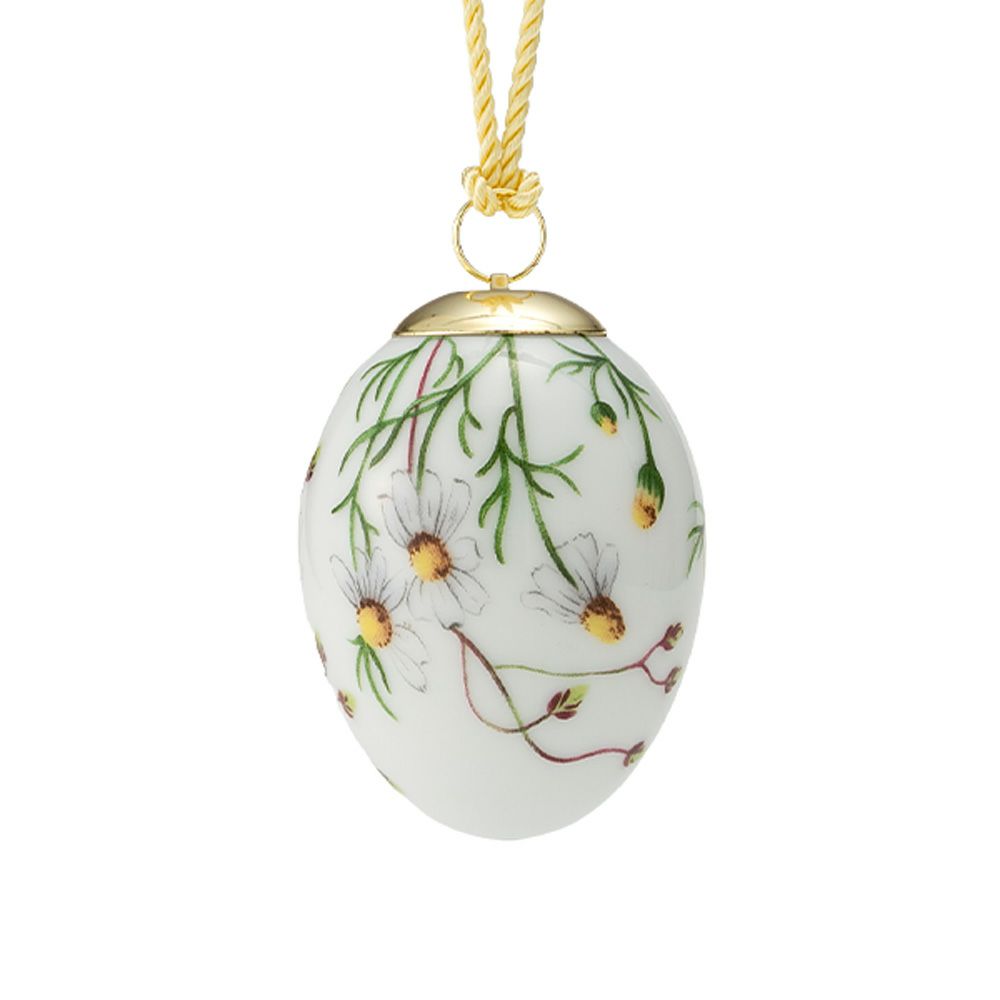 ロイヤルコペンハーゲン（Royal Copenhagen）スプリングコレクション 2026 イースターエッグ カモミールスモールフラワー H6cm 1083069 ※画像の紐のお色は一例※