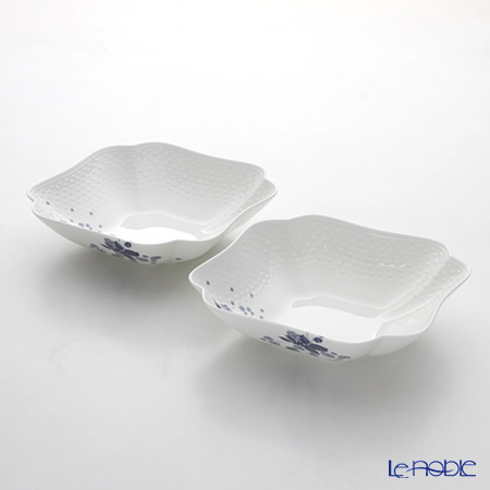 ウェッジウッド（Wedgwood） ストロベリーブルームインディゴ スクエアボウル 23×23cm ペア