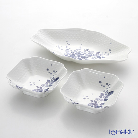 ウェッジウッド（Wedgwood） ストロベリーブルームインディゴ マルチディッシュ＆スモールボウルペア セット