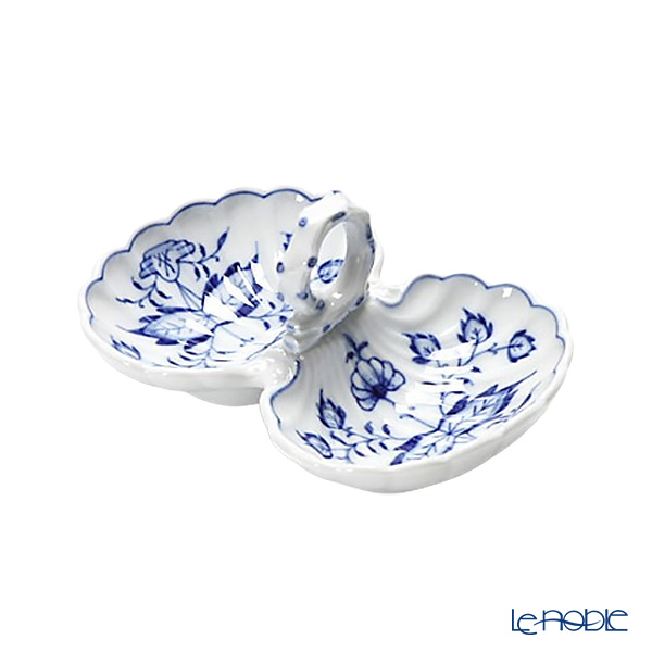 【メーカー取り寄せ商品】マイセン（Meissen） ブルーオニオン 800101／00204 薬味／レモン入れ H5cm／L11.5cm