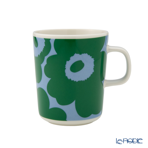 マリメッコ（marimekko） Unikko ウニッコ／けしの花 マグカップ 250ml ブルー×グリーン 075854-165／26SSS