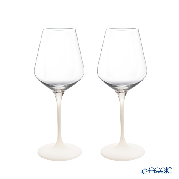 ビレロイ＆ボッホ（Villeroy＆Boch）マニュファクチャー ロックブラン 白ワイングラス 22.5cm 380ml ペア 315808