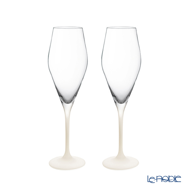ビレロイ＆ボッホ（Villeroy＆Boch）マニュファクチャー ロックブラン シャンパングラス 25cm ペア 315809