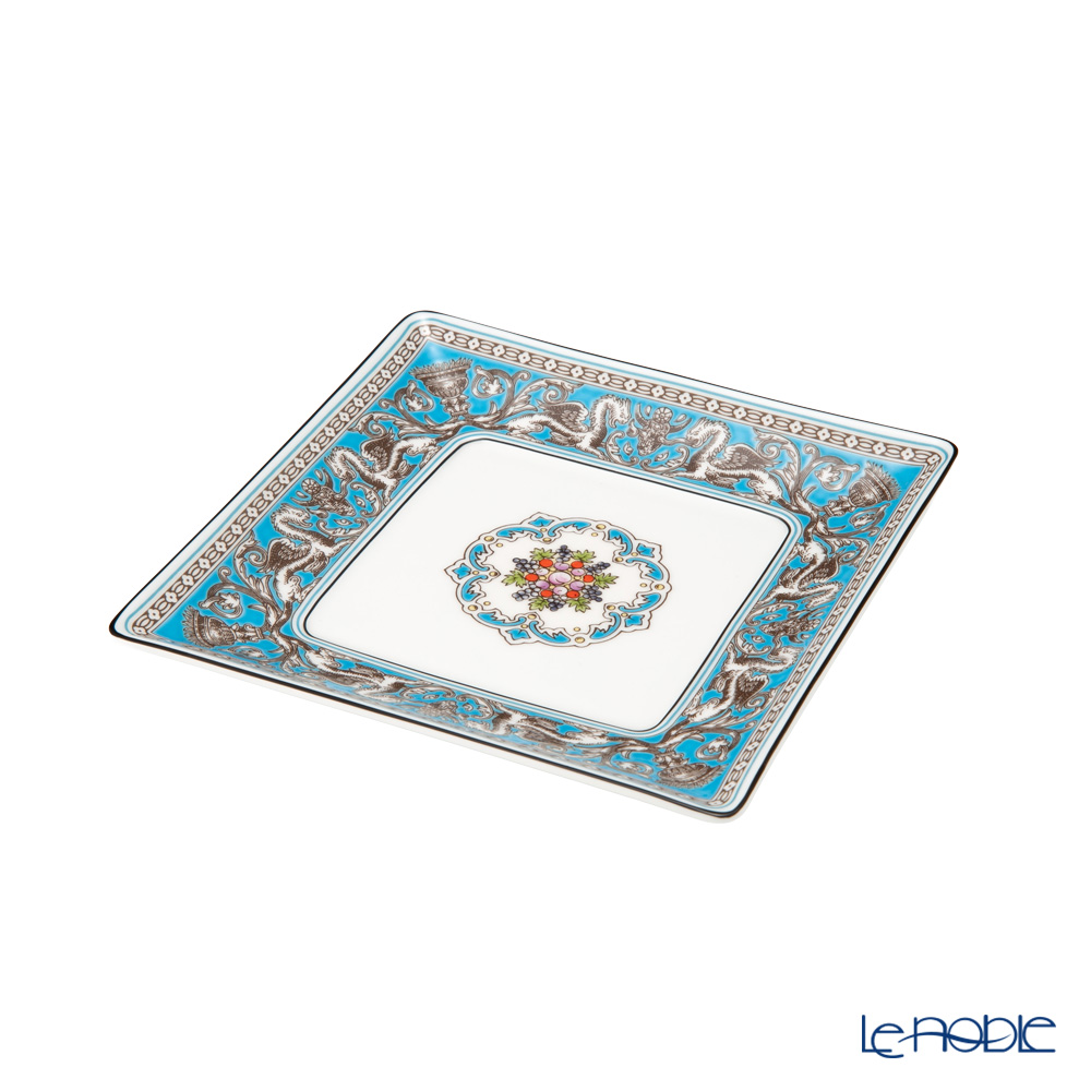 ウェッジウッド（Wedgwood） フロレンティーン ターコイズ スクエアトレイ 14.5cm