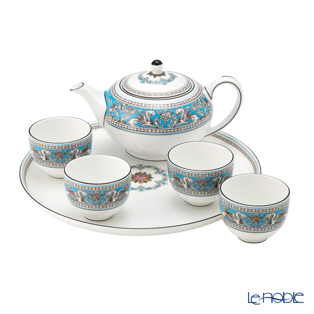 ウェッジウッド（Wedgwood） フロレンティーン ターコイズ アジアンティーセット