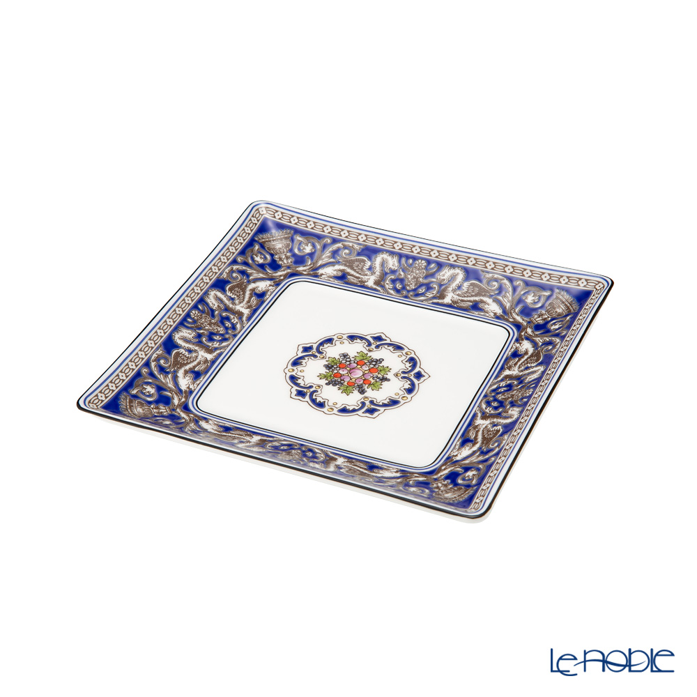 ウェッジウッド（Wedgwood） フロレンティーン マリン スクエアトレイ 14.5cm
