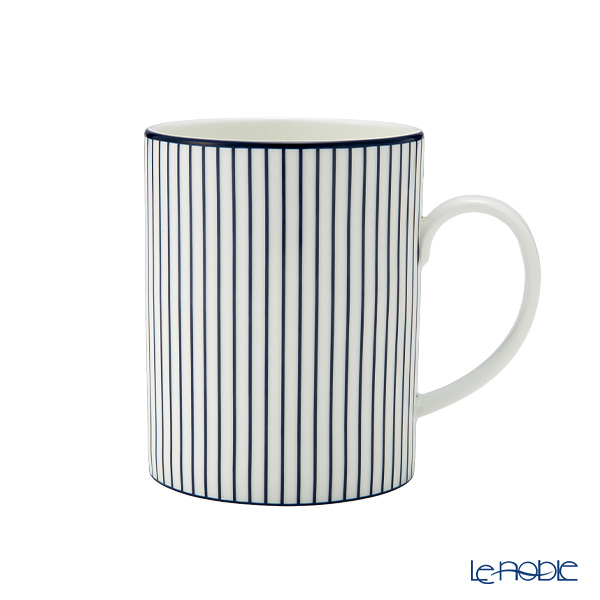 ウェッジウッド（Wedgwood） ジオブルー マグカップ 350ml ピンストライプ ホワイト